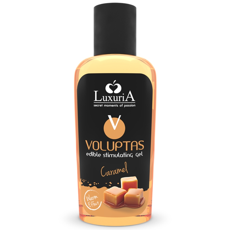 Intimateline Luxuria – Gel de Massage Comestible Chauffant Caramel – 100 ml
