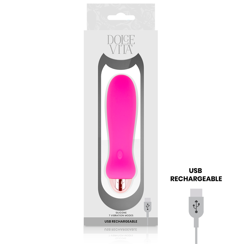 Vibromasseur Dolce Vita Rechargeable 7 Vitesses Rose