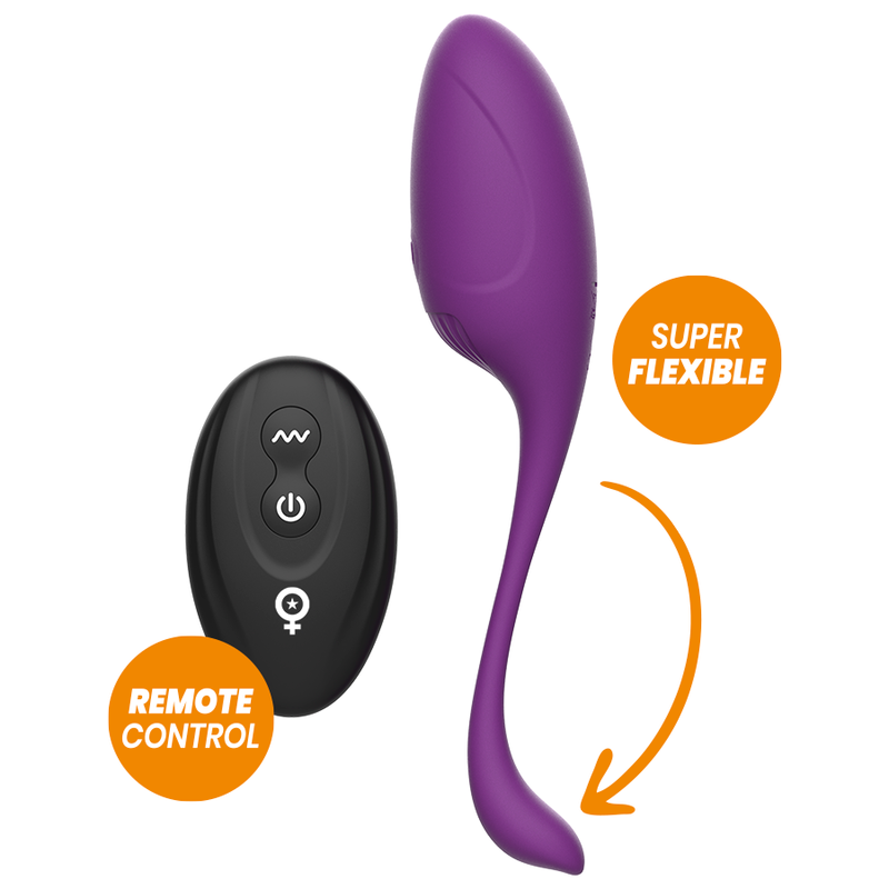 Rewolution – Oeuf Vibrant avec Télécommande Rechargeable – Violet