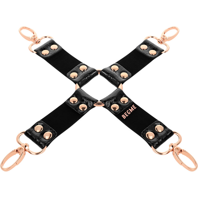 Begme - Kit d'attaches Hogtie en cuir - Noir