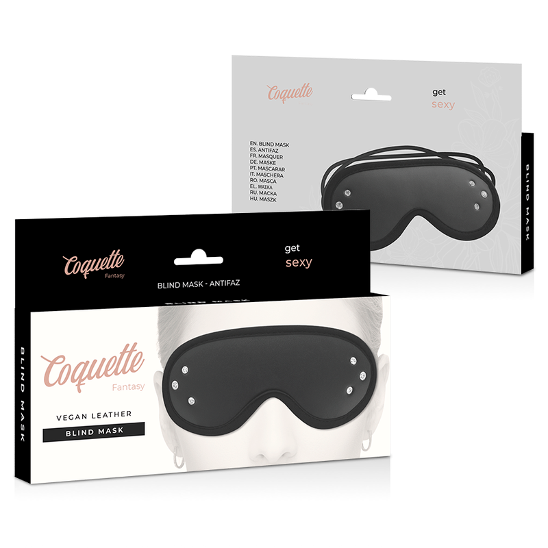 Masque Intégral Chic Desire Bondage Cuir Vegan Noir - Coquette