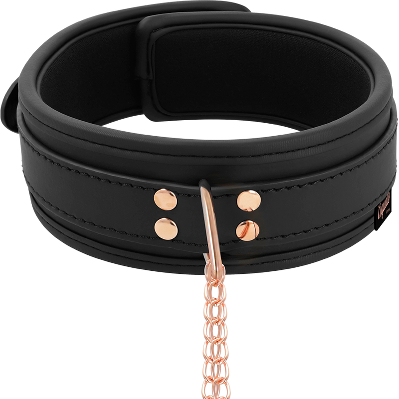 Collier Cuir Vegan avec Pinces Tétons Chaîne - Coquette Fantasy
