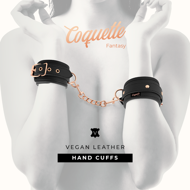 Menottes Fantasy Cuir Végan Doublure Néoprène - Coquette