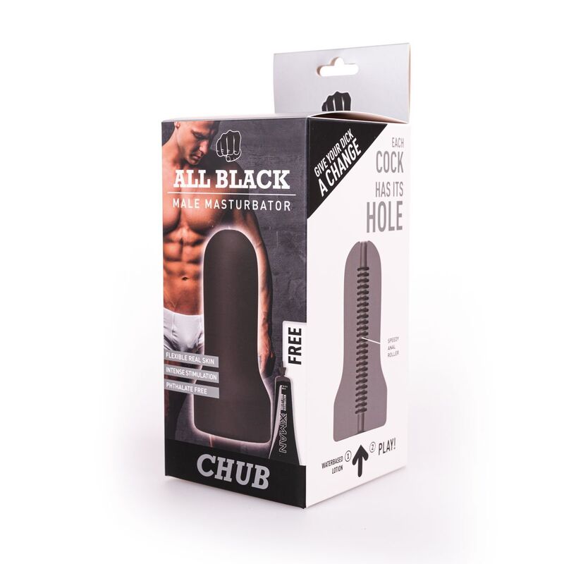 All Black - Masturbateur Homme Chub - 17 cm