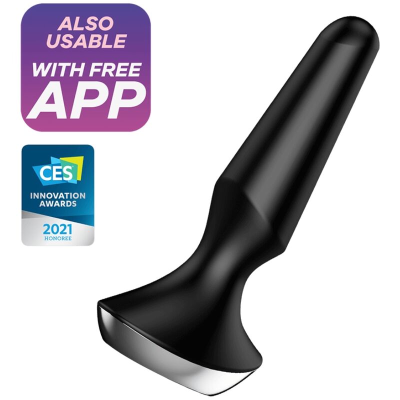 Plug Anal Vibrant Connecté Plug-ilicious 2 Noir - Satisfyer