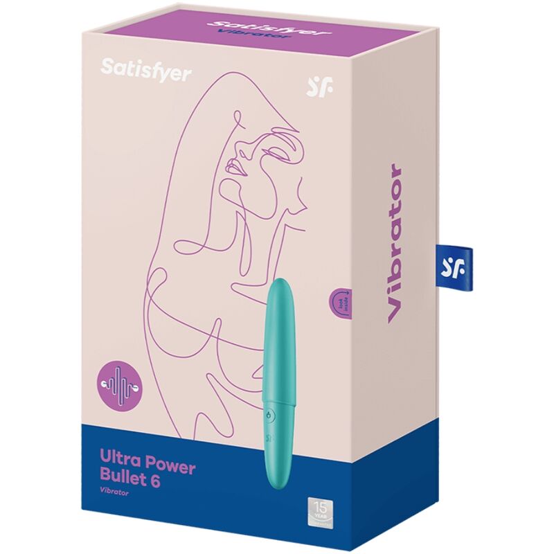Vibromasseur Mini Ultra Power Bullet 6 Turquoise - Satisfyer