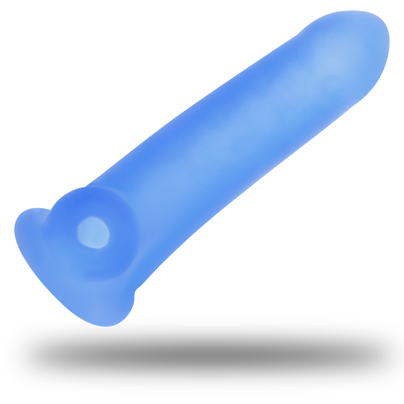 Ohmama - Gaine Pénis et Testicules en silicone Bleu - Taille M