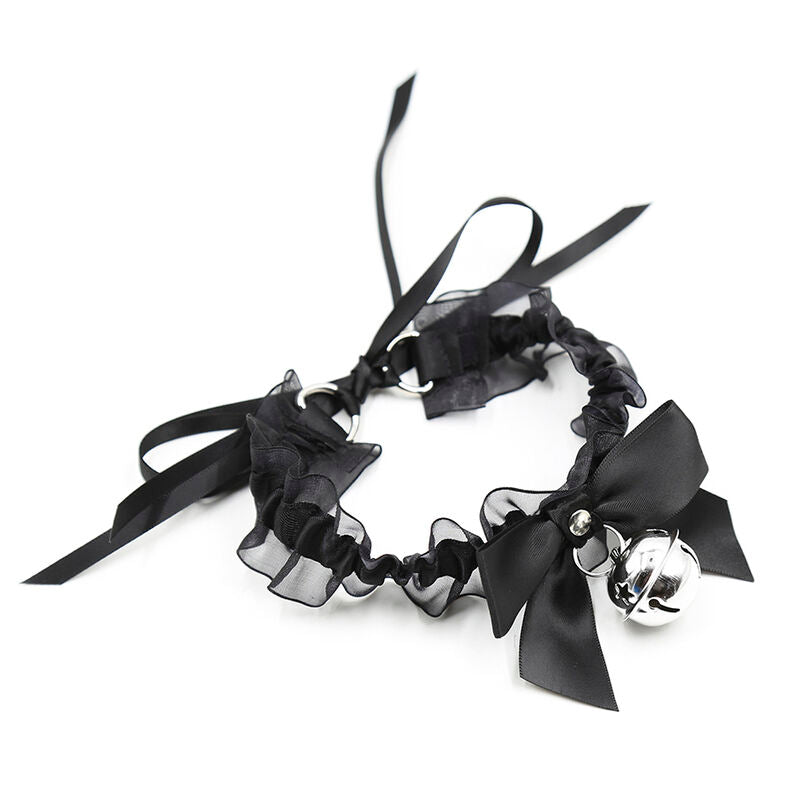 Collier fétiche en dentelle avec cloche - Ohmama - OHMAMA FETISH