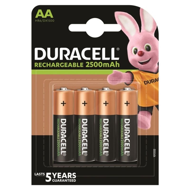 Piles rechargeables HR6 AA 2500mAh lot de 4 - Duracell - DURACELL