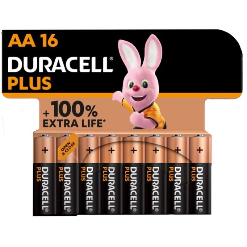 Piles alcalines AA LR6 Plus Power pack de 16 - Duracell - DURACELL