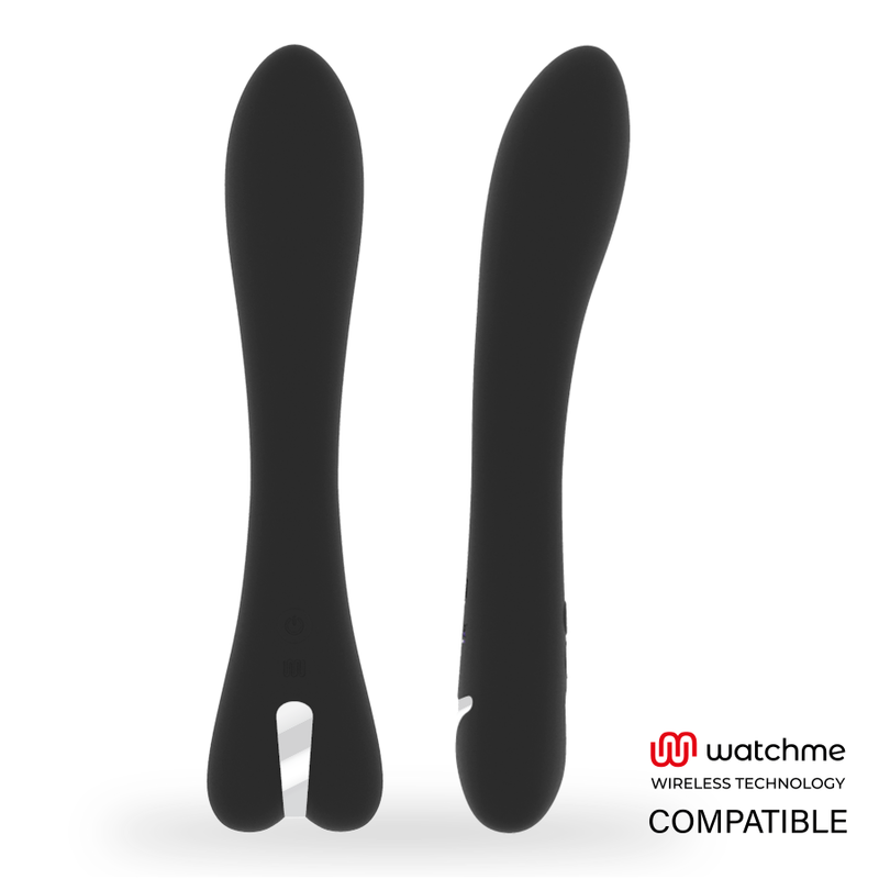 Vibrateur Ryan Noir et Argent Compatible Watchme - Brilly Glam