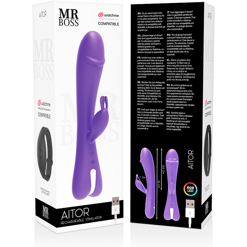Mr Boss - Sextoy Rabbit Rechargeable 10 Modes de Vibration Aitor - Violet