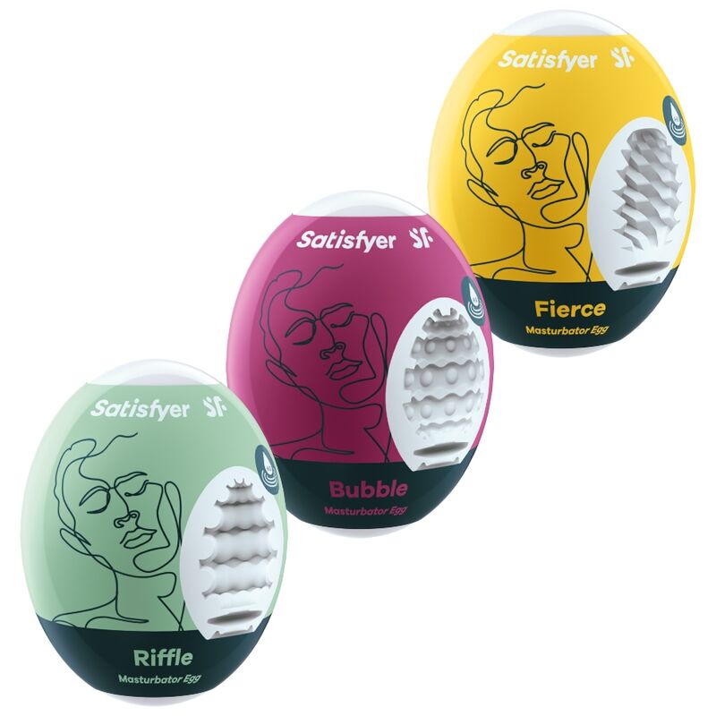 Oeufs Masturbateurs Coffret EGGCITED 3 Pièces - Satisfyer