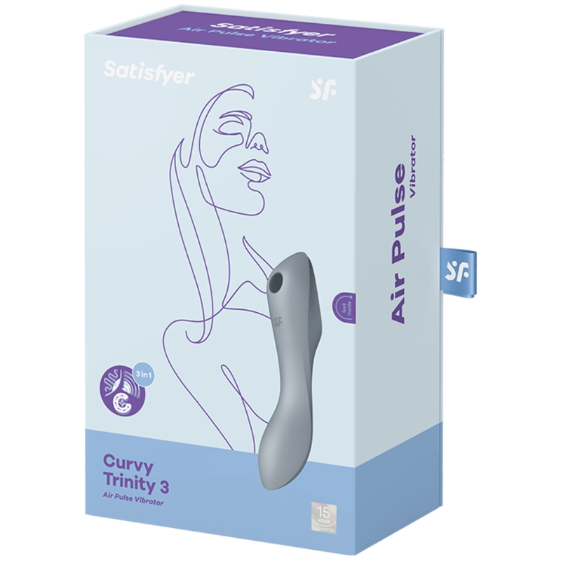 Stimulateur Clitoridien Curvy Trinity 3 Gris - Satisfyer
