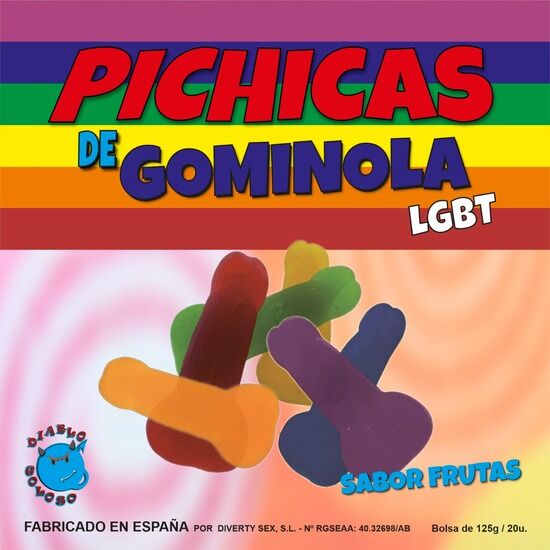 Bonbons gummy pénis saveur fruits LGBT Pride - Diablo Picante - PRIDE
