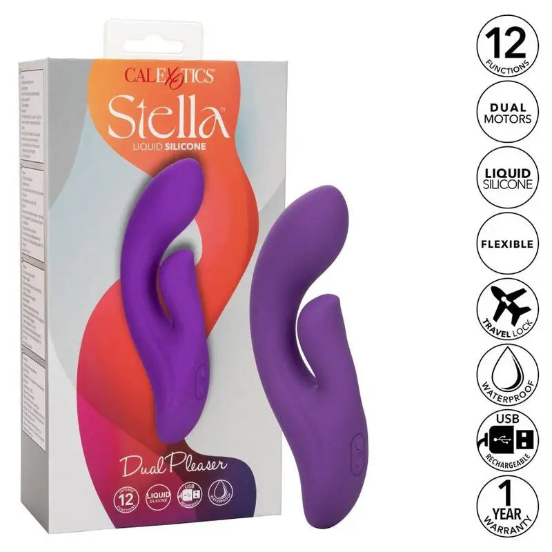 Vibromasseur Double Stimulation Stella Dual Pleaser Violet - CalExotics