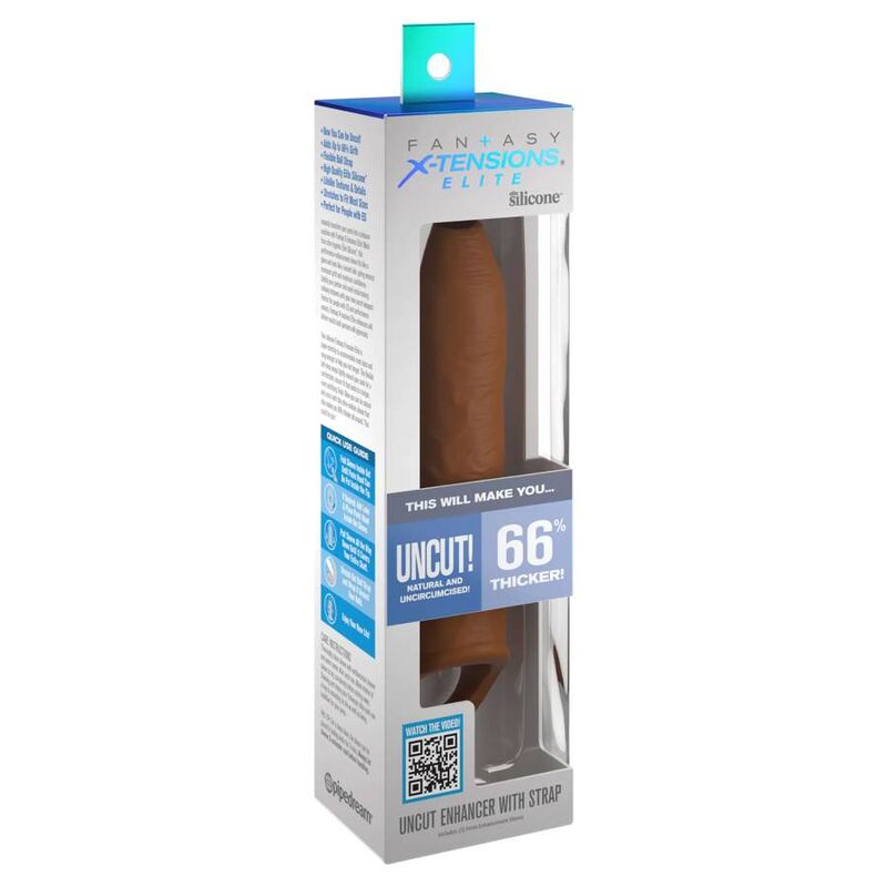 Fantasy X-Tensions Elite - Gaine pour Pénis 17,8 cm - Marron