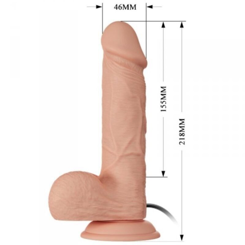 Baile - Gode XL Réaliste Vibrant avec ventouse Chair - 21,8 cm