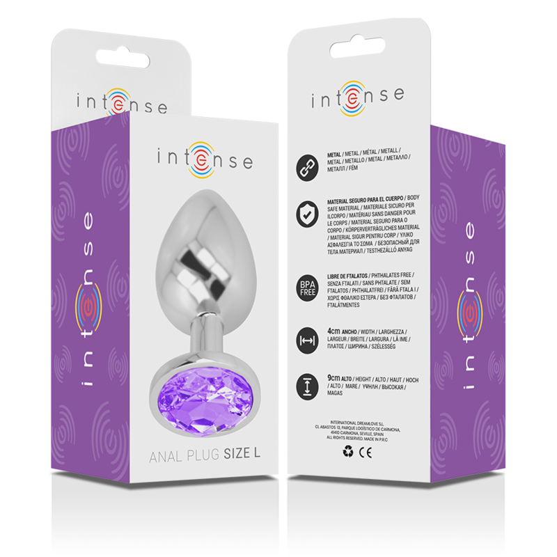 Plug Anal Métal Intense Diamond Jewel Taille L Violet - Intense