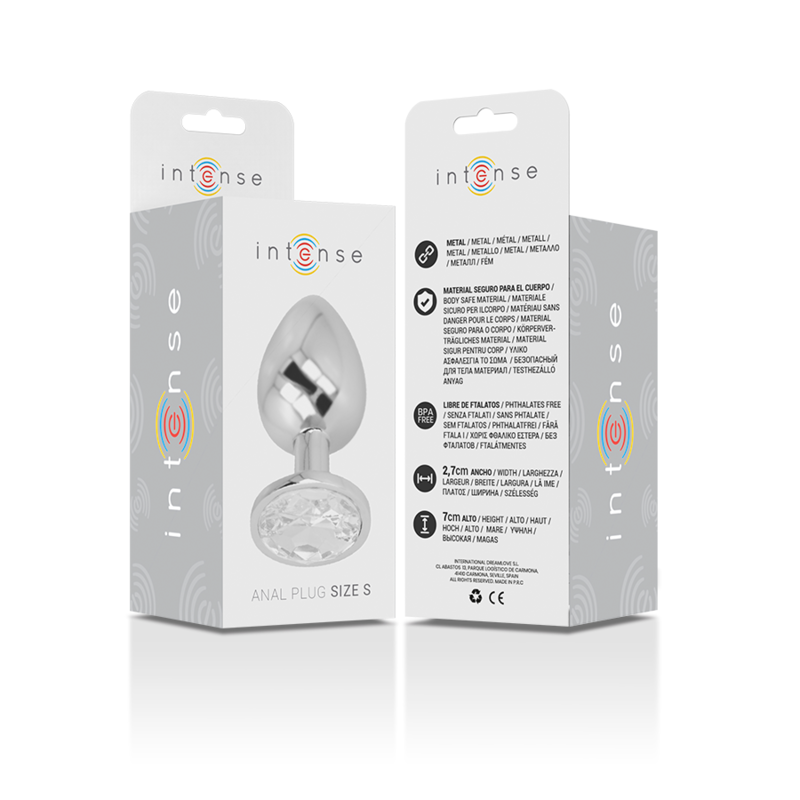 Plug Anal Bijou Intense Crystal Argent Taille S - Intense