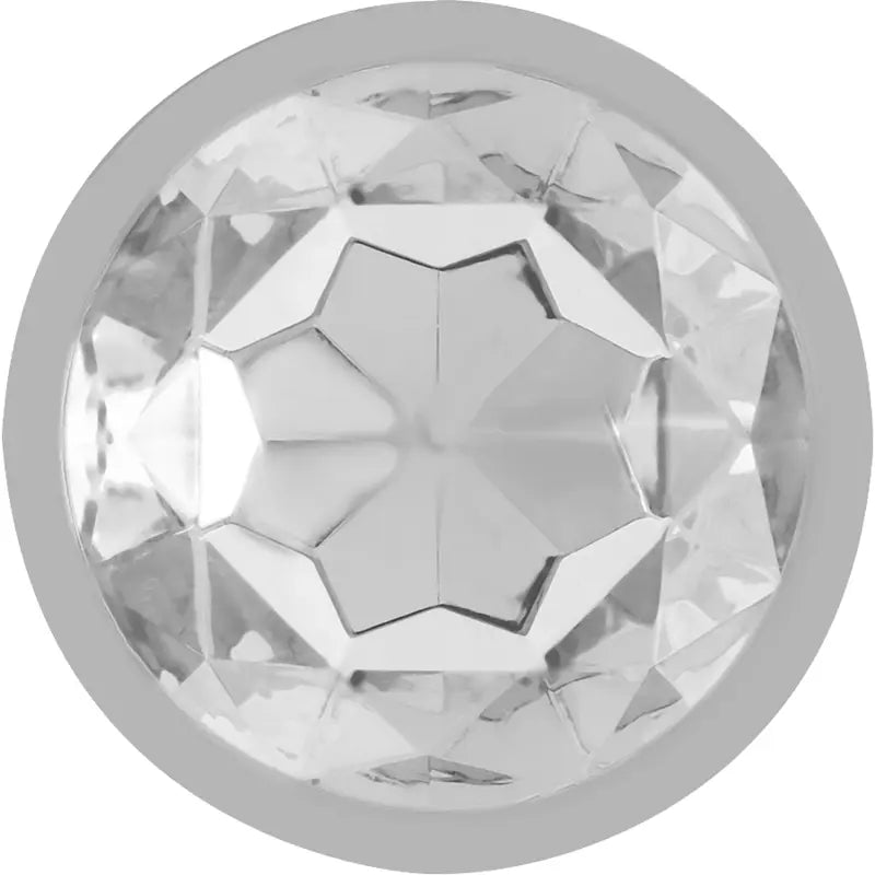 Plug Anal Métal Cristal Diamant Argent Taille M - Intense