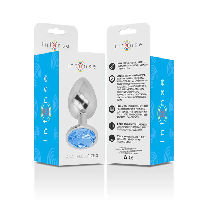 Plug Anal Intense Diamond Jewel Bleu Taille S - Intense