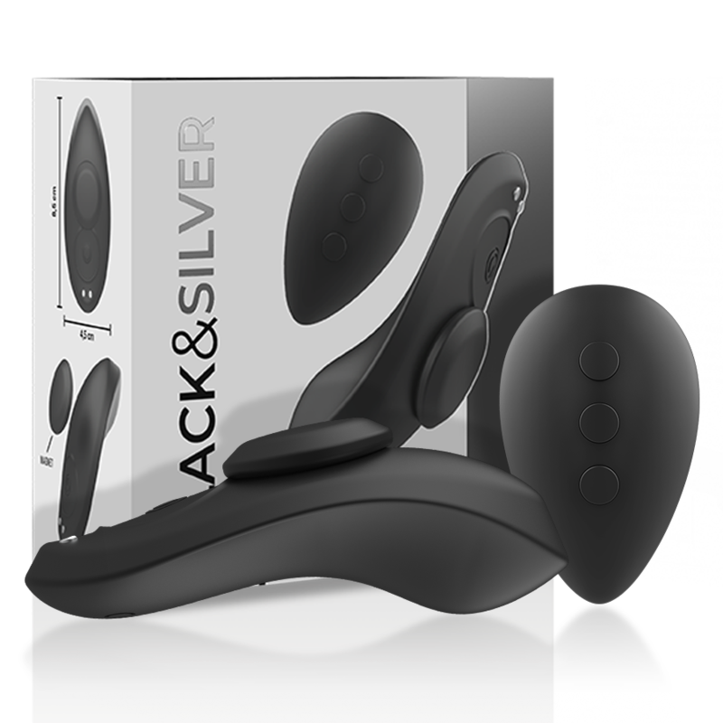 Culotte Vibrante Rechargeable Preston Noire - Black&Silver
