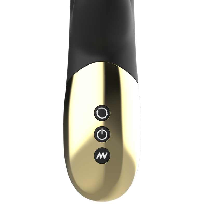 Vibromasseur Lapin Rotatif Ibiza Noir et Or - Ibiza
