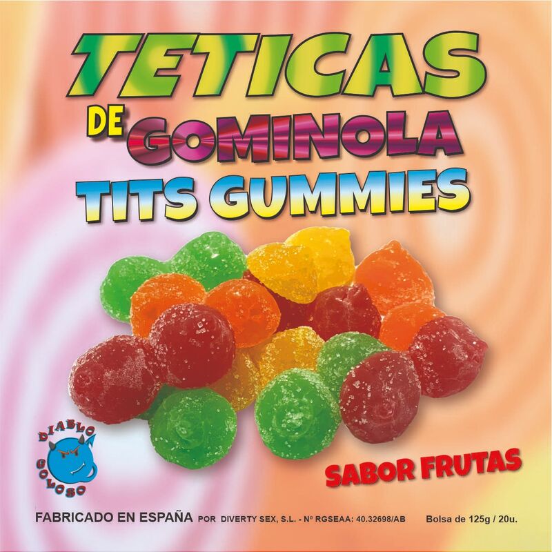 Bonbons Érotiques Tétines Gommeuses Sucre Assortis - Diablo Goloso