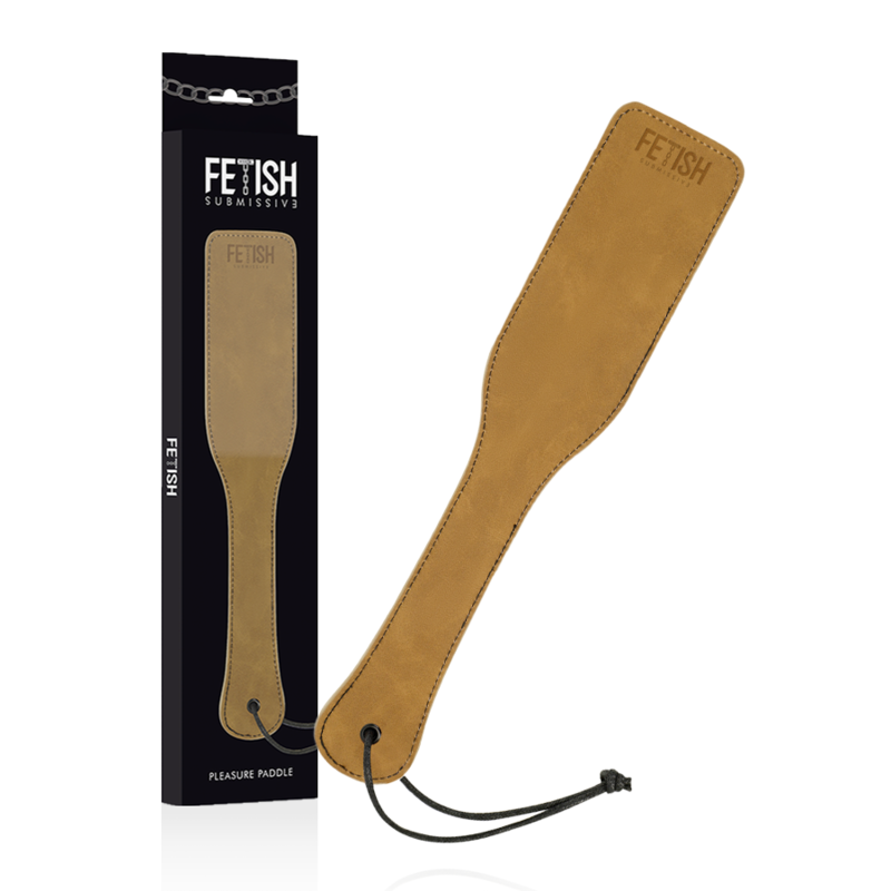 Fetish Submissive - Tapette à Fessée en Simili-Cuir - Beige