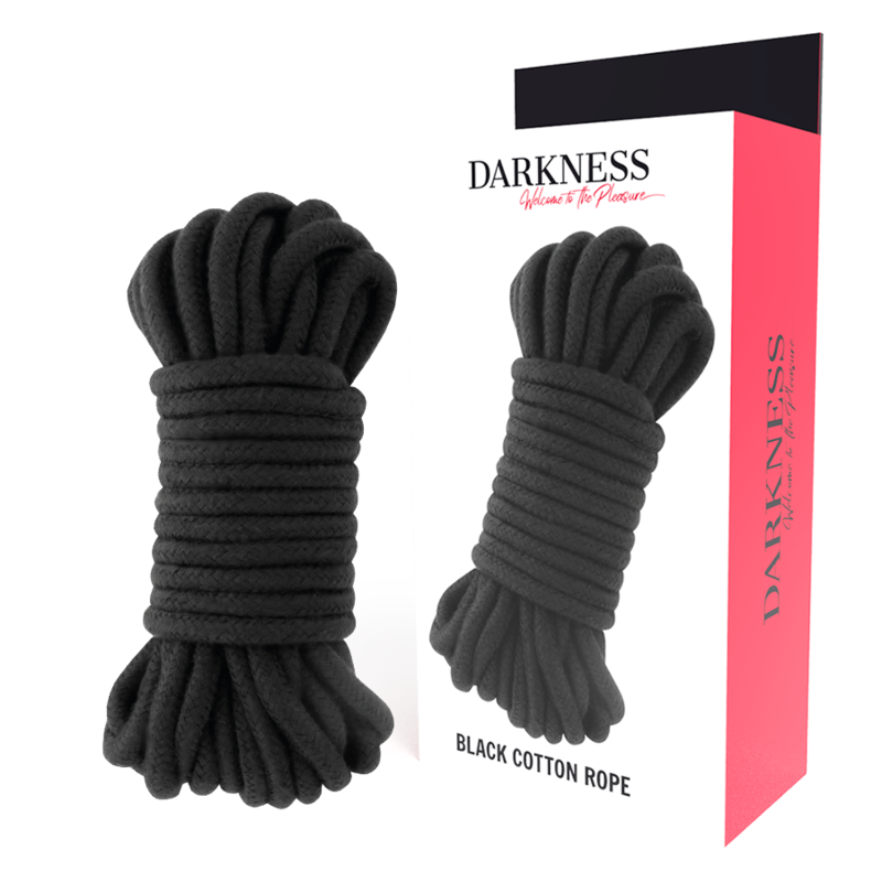 Darkness - Corde Bondage en coton 5m - Noir
