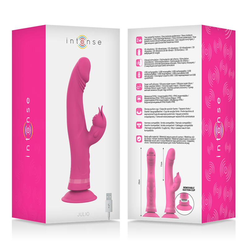 Vibromasseur Rabbit Intense Julio Rose - Intense