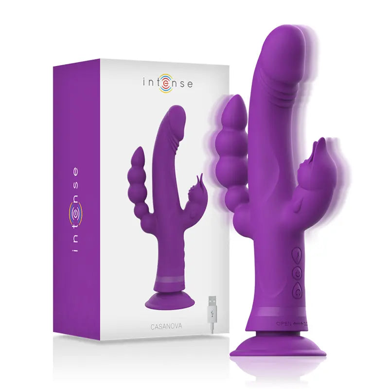 Vibromasseur Rabbit Casanova Triple Moteur Violet - Intense
