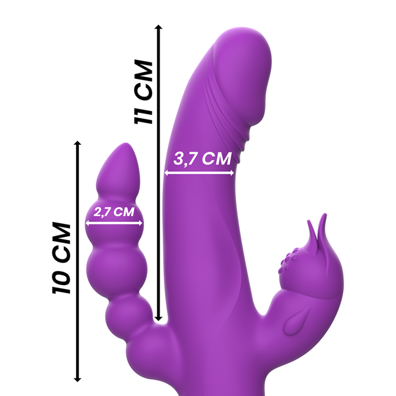 Vibromasseur Rabbit Casanova Triple Moteur Violet - Intense