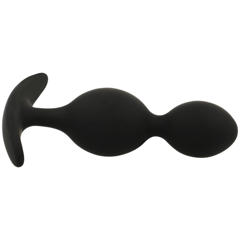 Plug Anal Silicone Orson 2 Ondulations 9cm - Black&Silver
