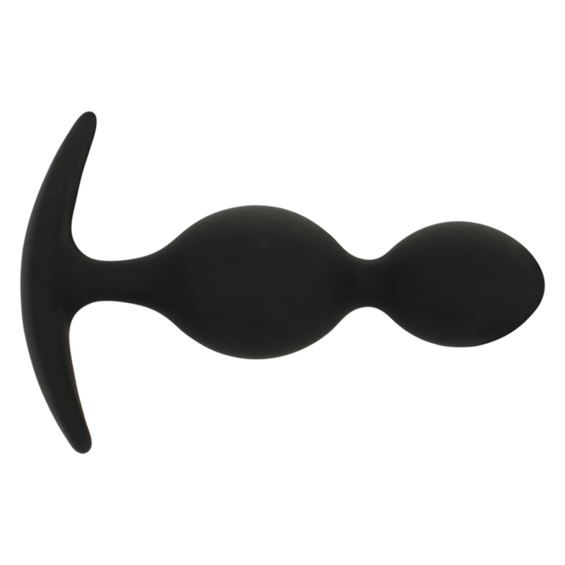 Plug Anal Silicone Orson 2 Ondulations 9cm - Black&Silver