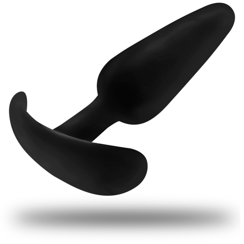 Plug Anal Silicone Hansel Moyen Noir et Argenté - Black&Silver