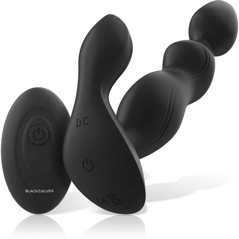 Plug Anal Vibrant Black&Silver Cora Télécommandé - Black&Silver