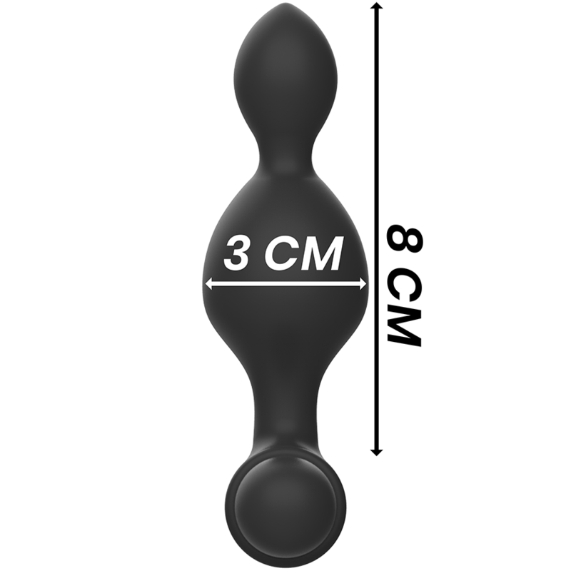 BLACK&SILVER - Plug Anal Vibrant avec télécommande Tucker - Noir