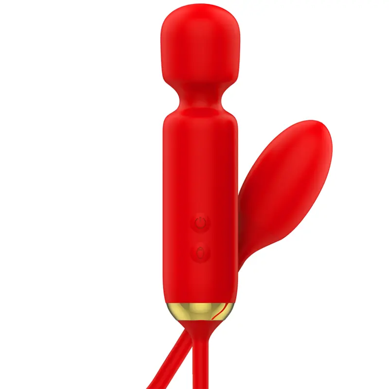 MIA - Masseur Wand avec oeuf vibrant pour double plaisir - Rouge