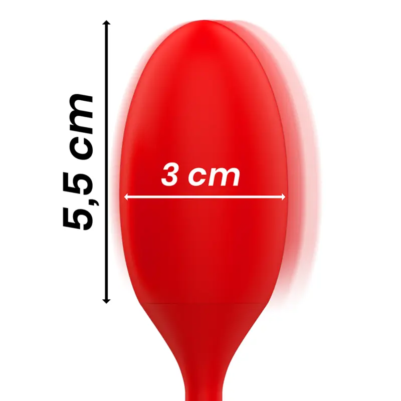 MIA - Stimulateur clitoridien avec oeuf vibrant pour double plaisir - Rouge