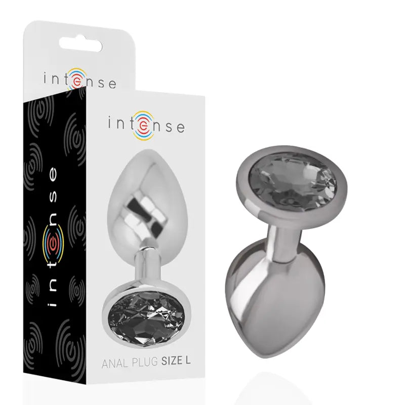 Plug Anal Bijou Intense Verre Noir Taille L - Intense