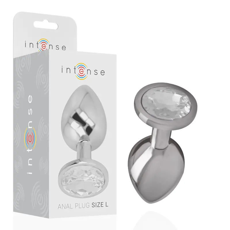 Plug Anal Métal Cristal Diamond Jewel Argent L - Intense