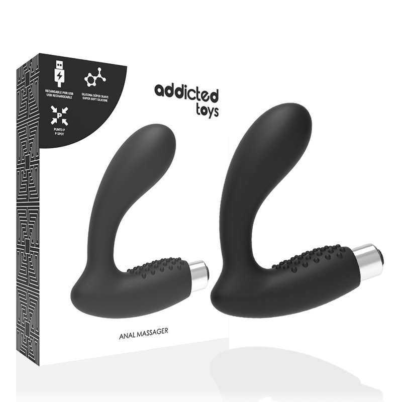 Vibromasseur Prostatique Rechargeable Modèle 5 Noir - Addicted
