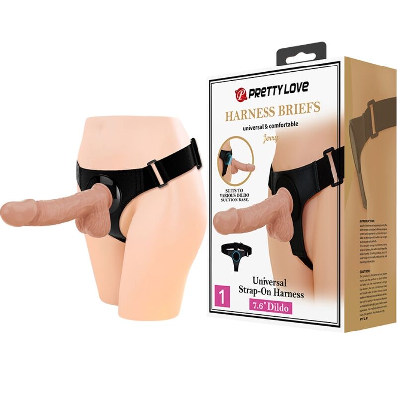 Pretty Love - Gode Ceinture avec Gode Ventouse Naturel / 21,8 cm