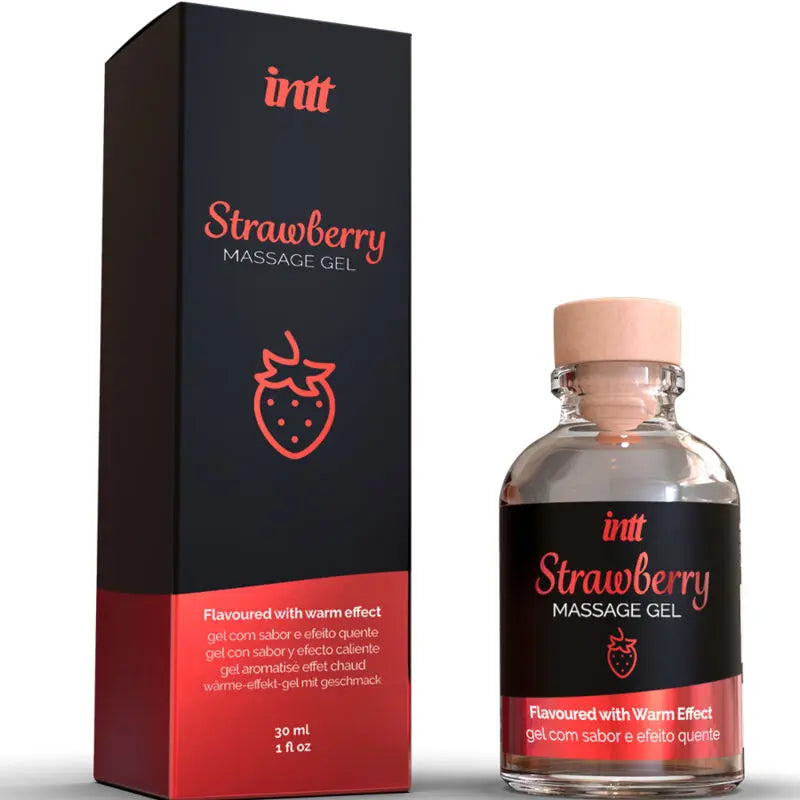 Gel de Massage Chauffant Fraise 30ml - Intt