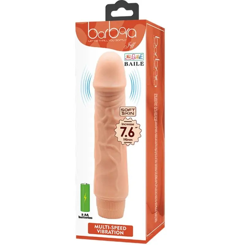 Realistischer Vibrator Dildo Hautfarbe 20cm - Baile