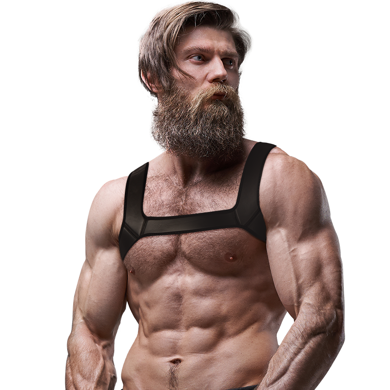 Harnais de Poitrine Homme Néoprène Taille M - Fetish Submissive - FETISH SUBMISSIVE ATTITUDE