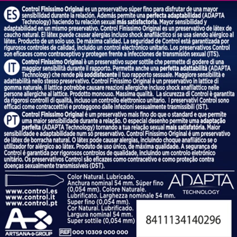 Préservatifs Ultra Fins Finissimo 3 unités - Control - CONTROL CONDOMS