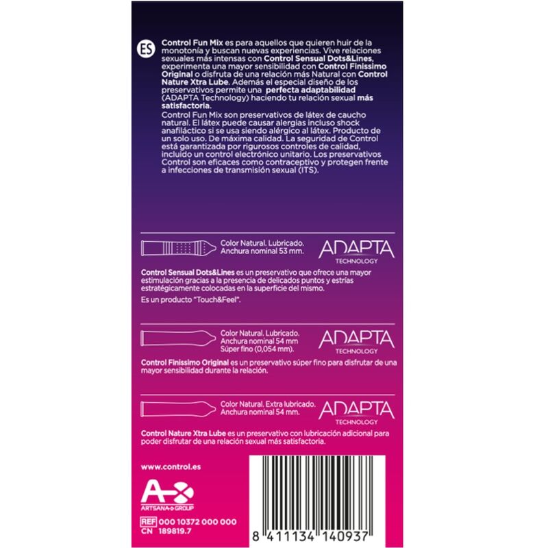 Préservatifs Control Feel Fun Mix Nervurés - Control - CONTROL CONDOMS